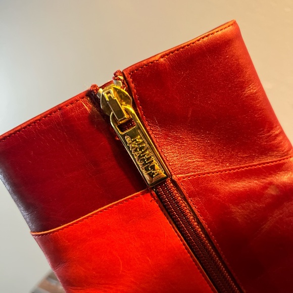 Monica by Magli Cherry Red Ankle Boots - Picture 5 of 8